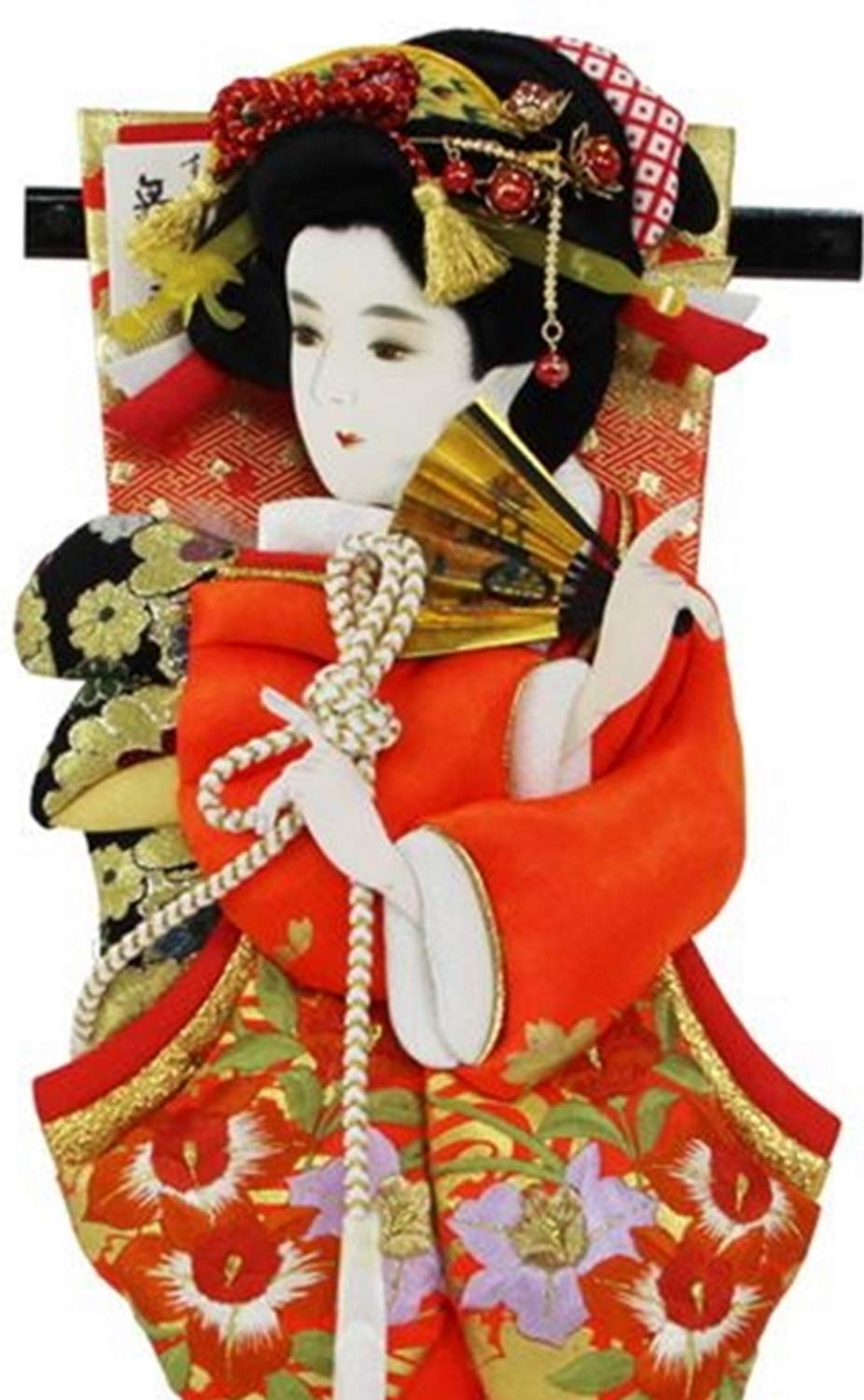 Amazon | 吉徳大光 羽子板 受け台付き 初正月 押絵羽子板 舞扇