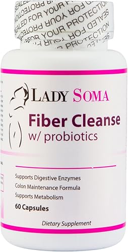 Limpieza de fibra para mujeres con probióticos, 60 cápsulas