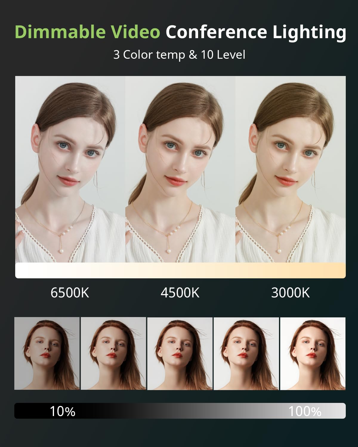 Aureday 12'' Selfie Ring Light with Tripod Stand and Phone Holder, LED Lighting with Phone Stand for Video Recording, Compatible with Cell Phone, Cameras and webcams