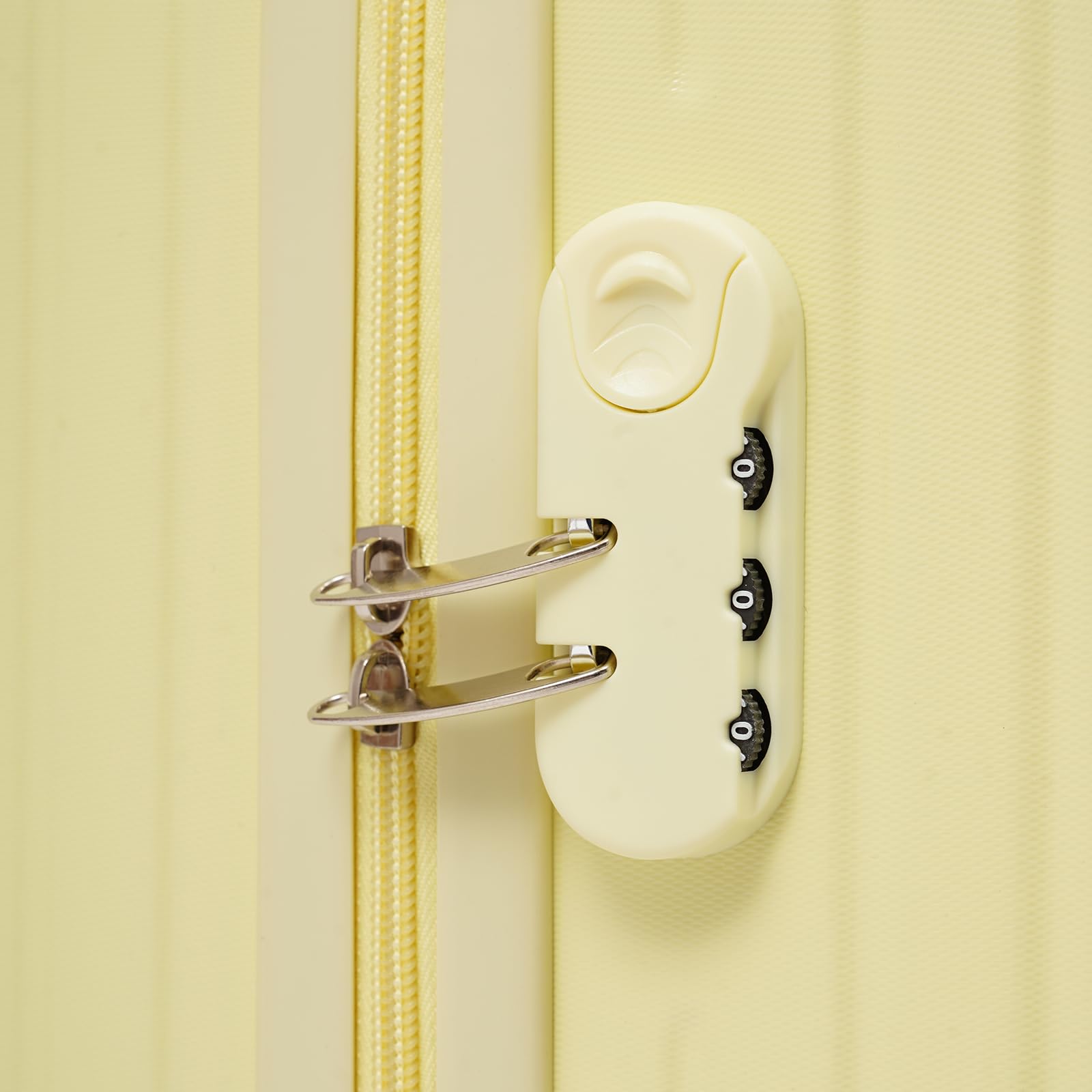Bagaglio a mano con supporto per telefono e caricabatterie, valigia da viaggio universale con ruote bagaglio grande a scacchi per turismo, viaggi d'affari, vacanze, Giallo chiaro, 50,80 cm