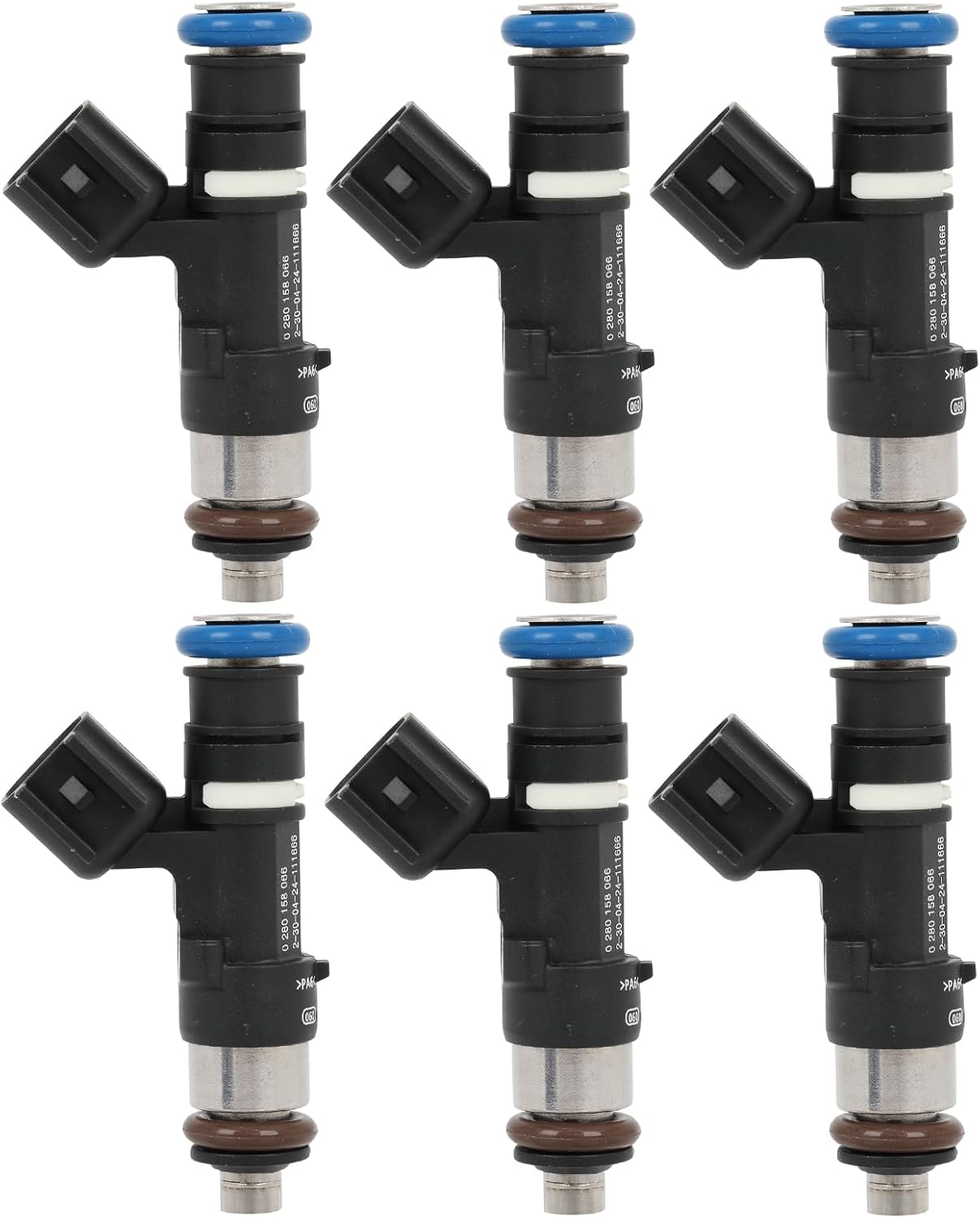 SCITOO 6Pcs 4 Holes Fuel Injectors fit for 2005 for Ford for Explorer, for 2005 for Ford for Explorer Sport Trac, for 2005 for Mercury for Mountaineer FJ765 62369 822-11191 0280158066 5L2Z9F593DA