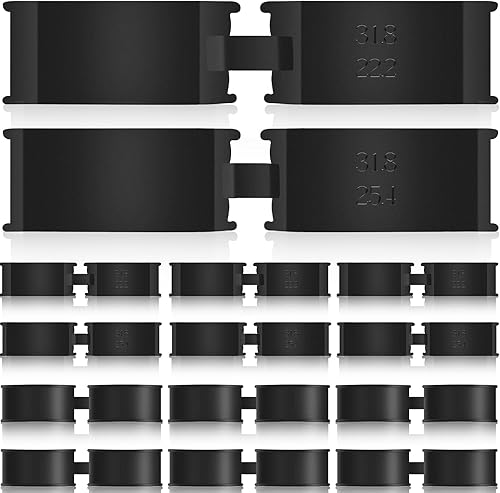12 unids Junta de goma para manillar de bicicleta de 22.21.000 in a 1.252 in para manillar de bicicleta, espaciador de cuña de manillar de