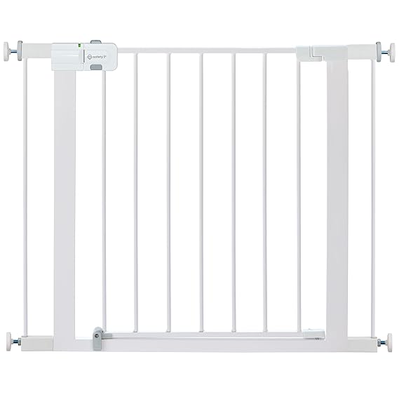 Safety 1st Easy Install Walk Thru Baby Gate for Doorways, Gate With Door, Dog Gates, Fits 29"-38", Easy Install 28" Tall, White