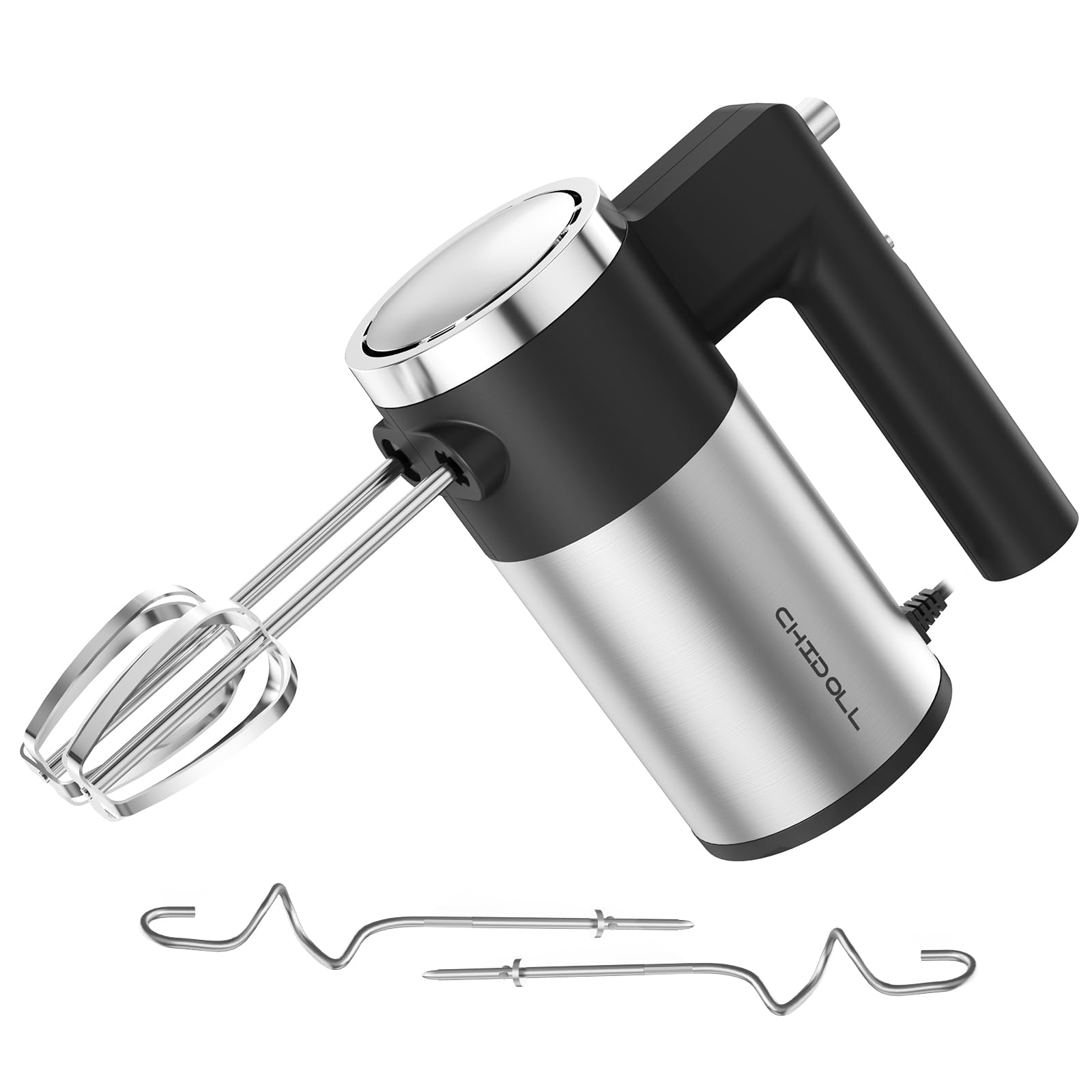 Photo 1 of Powerful 600W Hand Mixer, 5-Speed Electric Hand Held Mixer for Baking, Lightweight Stainless Steel Hand Beaters *2 & Dough Hooks*2 with Eject Button, Kitchen Mixer for Cream, Cookies, Dough