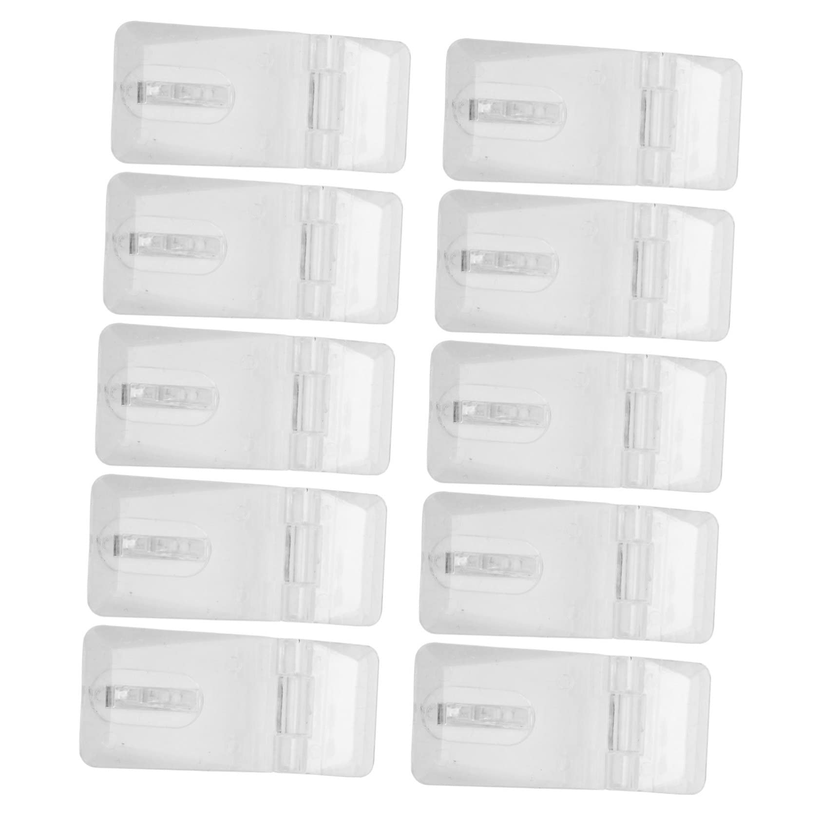 Holibanna 20 Pack Acrylic Lock Hasp Hinge Locks for Suitcase Lucite Latches Hardware Easy Install Durable Plastic Hinges