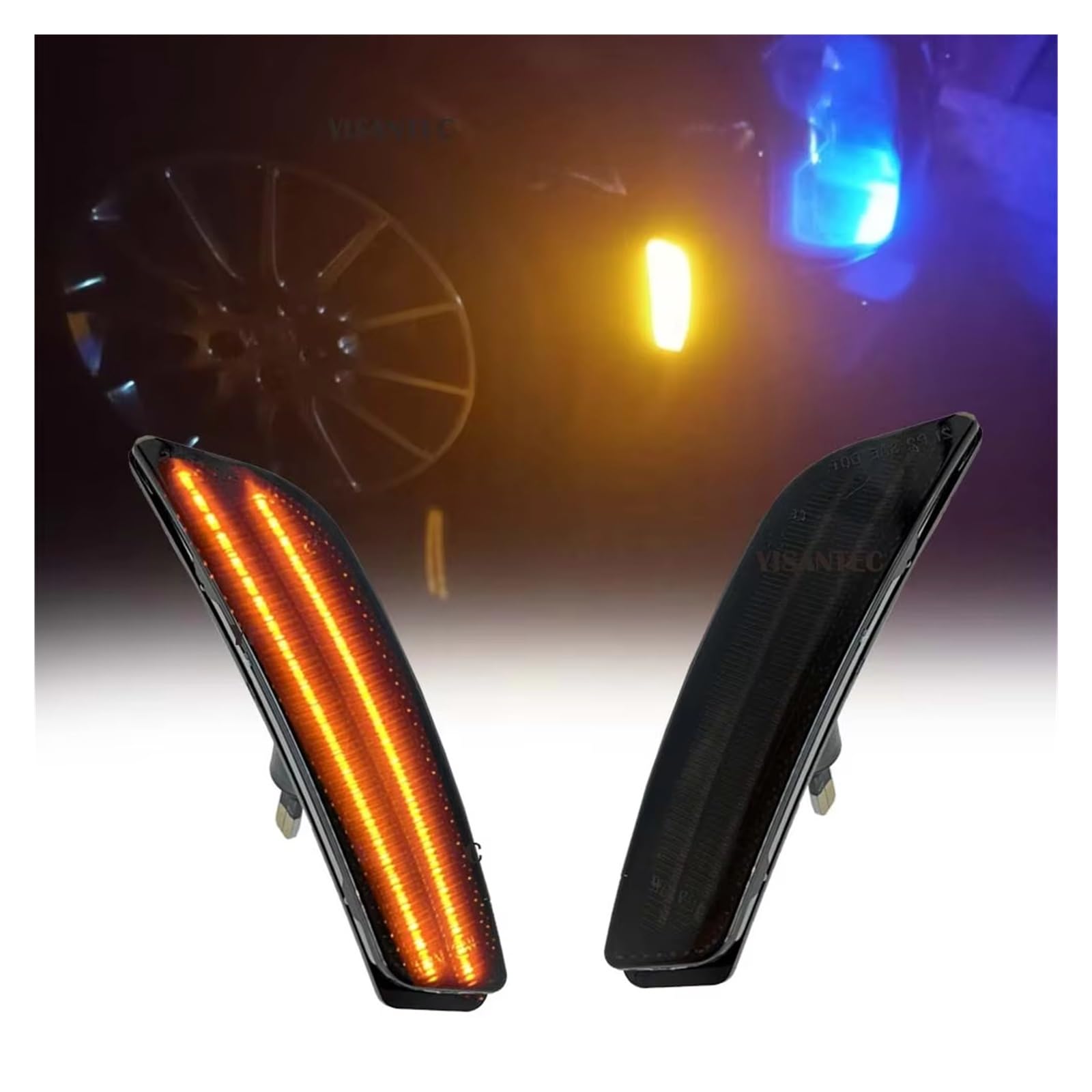 Intermitente lateral Luces LED Posición Lateral Parachoques Delantero 2 Piezas Para Cadillac CTS 2003 2004 2005 2006 2007 CTS V 2003-2007 Accesorios Iluminación Coche Luz Señal Giro