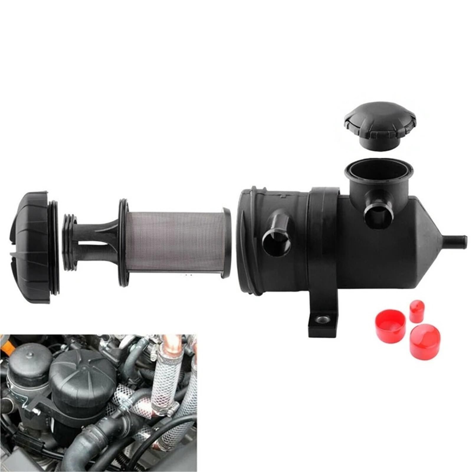Crankcase Separator Kit Crankcase Oil Breather Uniwersalny zbiornik na olej, filtr odpowietrzający ze stali nierdzewnej, zestaw do wentylacji 3931030955