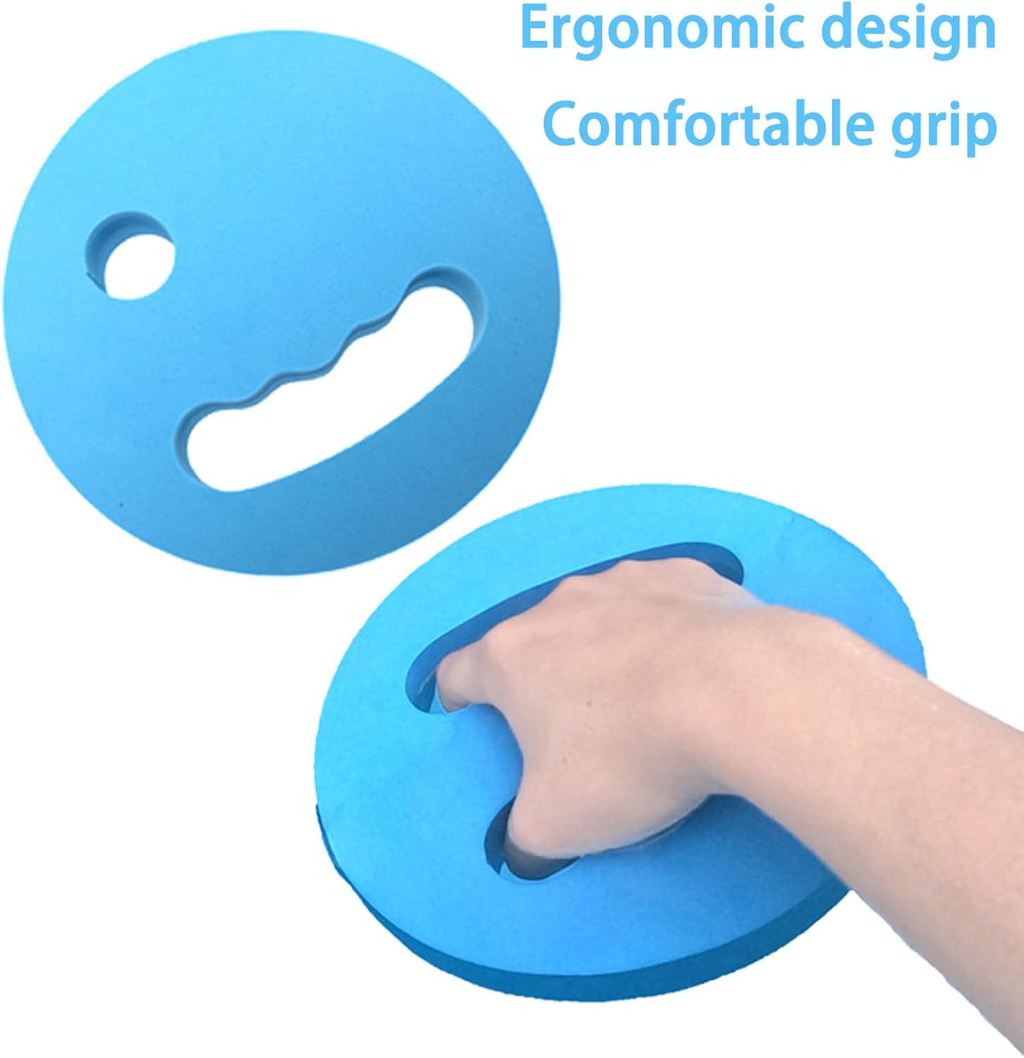 1Pair Handheld Swim Paddles Water Exercise Discs Floating Board for Swimming Training and Water Aerobics Swimming Hand Paddles