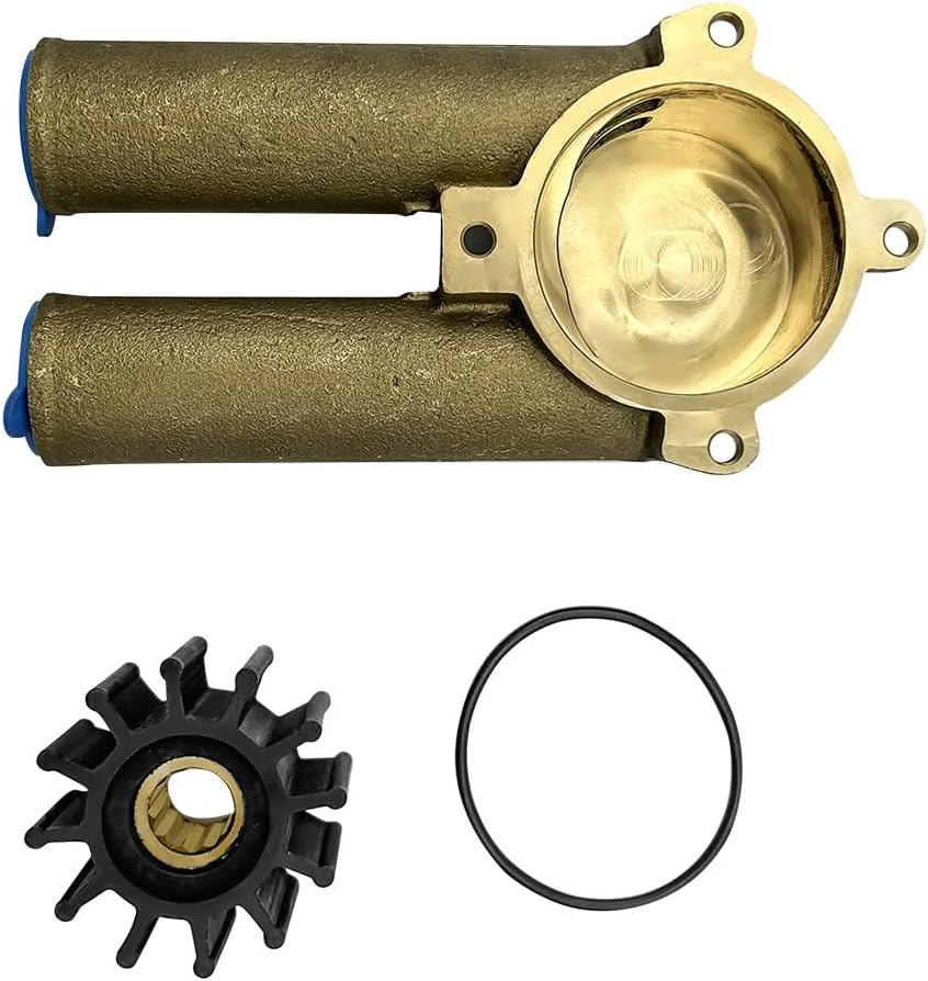 3858115 Raw Water Sea Impeller Pump Housing for Volvo Penta V6/V8 4.3L, 5.0L, 5.7L - Replaces 21214599, 21214601, 21427729, 21427730, 21214596, 3858229