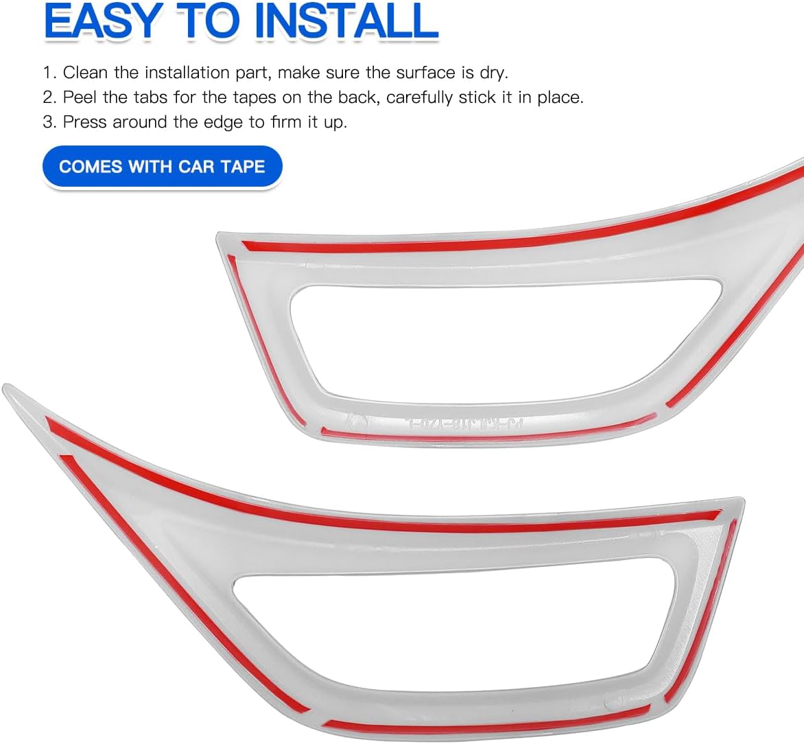 Barong for Jeep Wrangler JL JLU Gladiator JT 2018-2026 Exterior Accessories Side Air Conditioning Vent Cover Trim - White