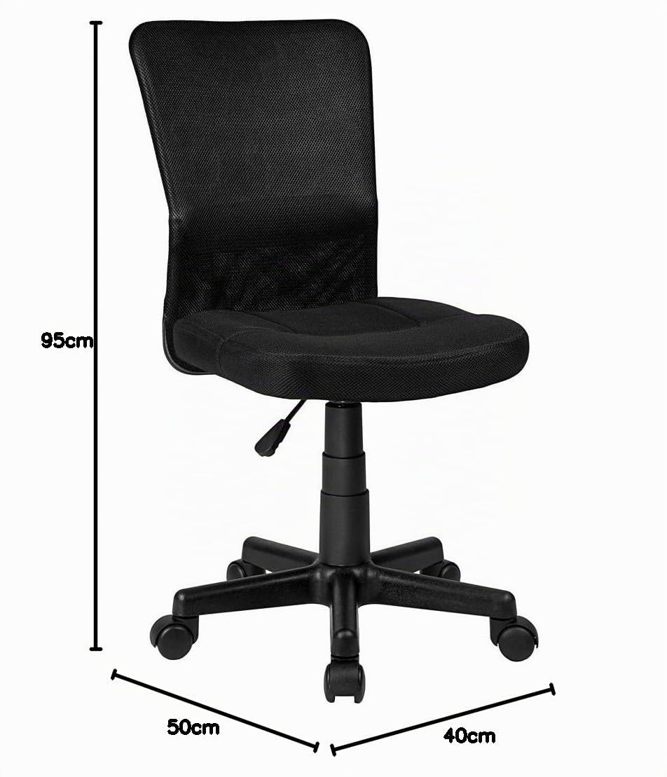 La Silla Española Mojácar Silla de Oficina y Despacho, Poliéster, Negro, 50x40x95 cm