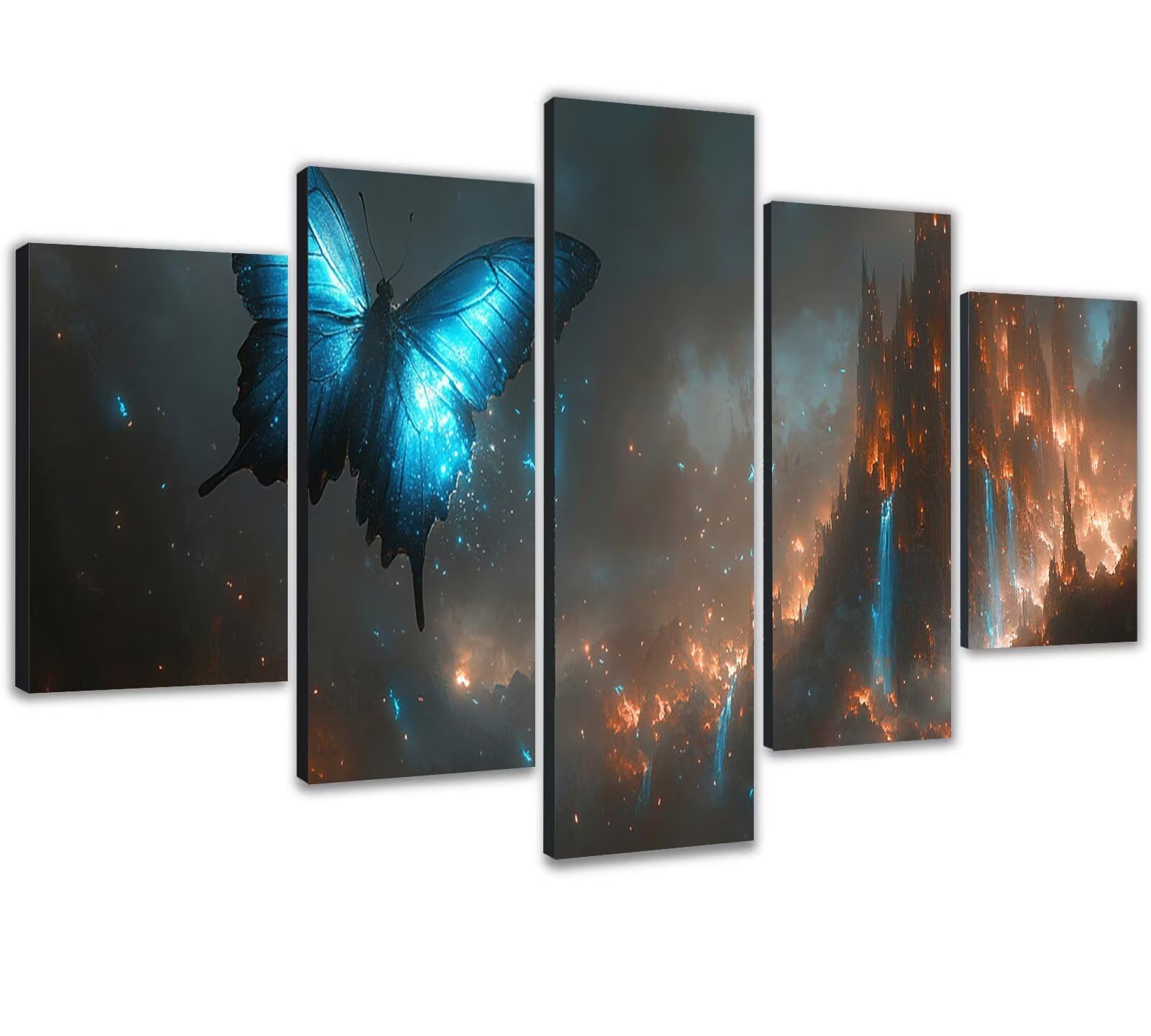 Duża sztuka diamentowa dla dorosłych, 5 szt., 60 x 100 cm / 24 x 39 cm, diamentowy obraz, motyl, DIY, pełne wiercenie, cekiny, kryształy, zestawy artystyczne, do malowania po numerach, dla dorosłych