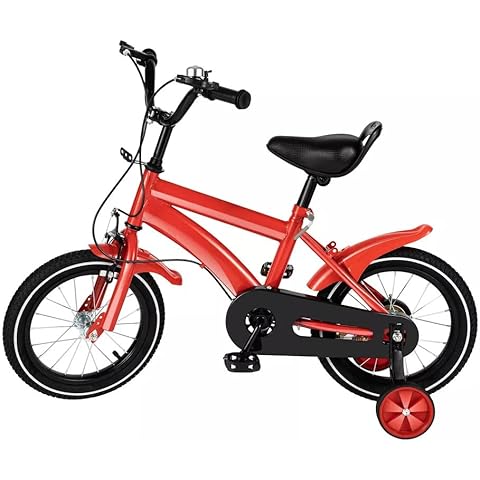 TONFEION 14 Inch Kids Bicycle with Training Wheels Cover