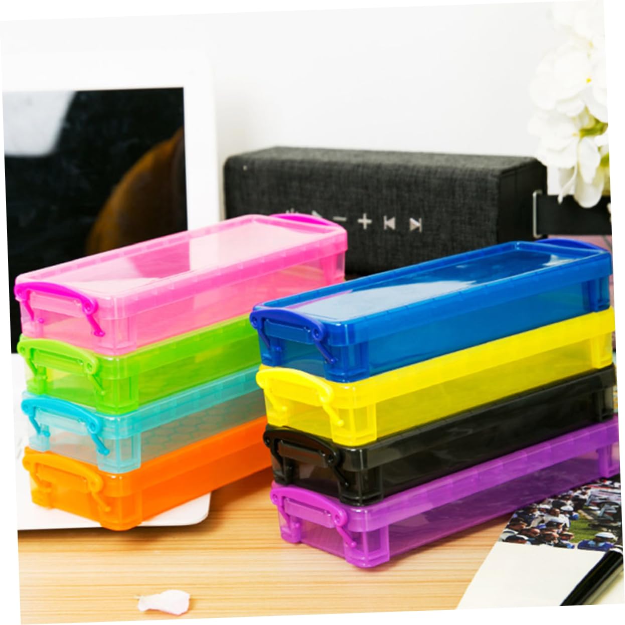 Astuccio Portapenne Di Capacità Organizer in Plastica Astuccio Portapenne Leggero Per Ragazzi E Ragazze Adulti