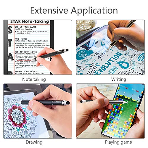 Fine Point Capacitive Stylus Pen for iPad, iPhone, Tablets,Cell Phones [ Fine Point & High Sensitivity Disc Tip Series ] with 2 Replaceable Disc Tips, - Thumbnail 5