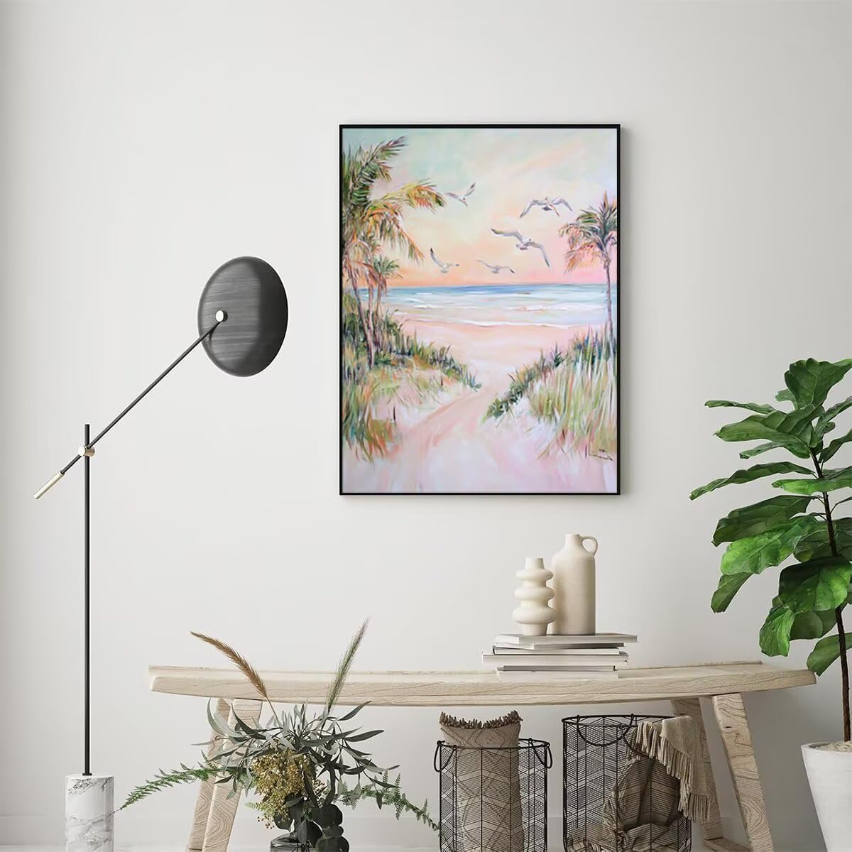 Dipingere con i Numeri Oceano, Paint by Numbers Adulti Seagull, Fai da te Creativi Adulti Quadri da Dipingere Numerati Kit per Decorazione Della Parete di Casa, Regalo 70x95 cm Senza Cornice 75-E