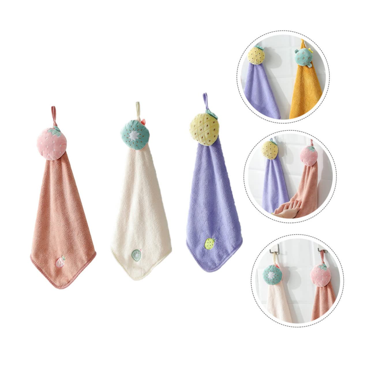 Ciieeo 2 Set Di Asciugamani Per Bambini Con Animali Dei Cartoni Animati Assorbenti Ad Asciugatura Rapida in Tessuto Delicato Sulla Pelle Per Ragazzi E Ragazze 3 Pezzi * 2