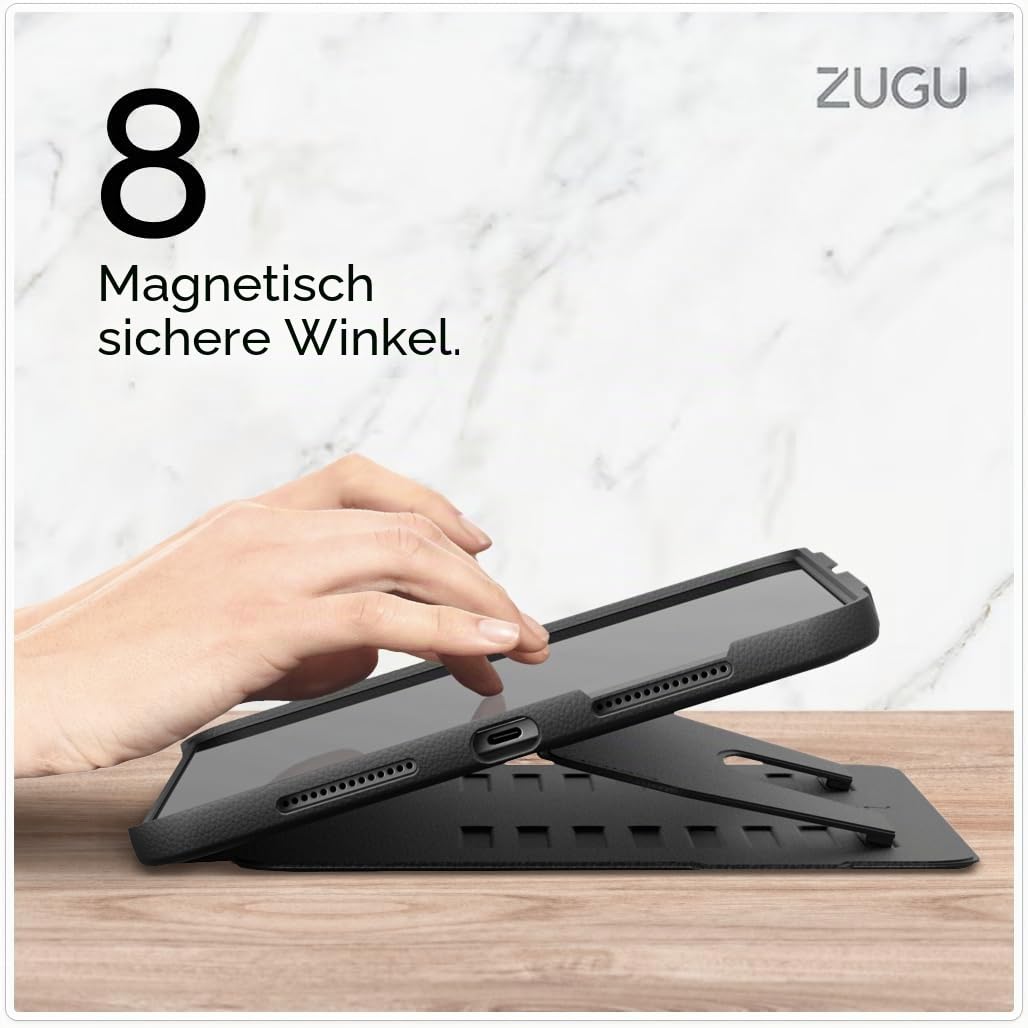 ZUGU Case für iPad Air 11 Zoll M2/M3/M4 iPad Air 10.9 Gen 5/4 [Schwarz]