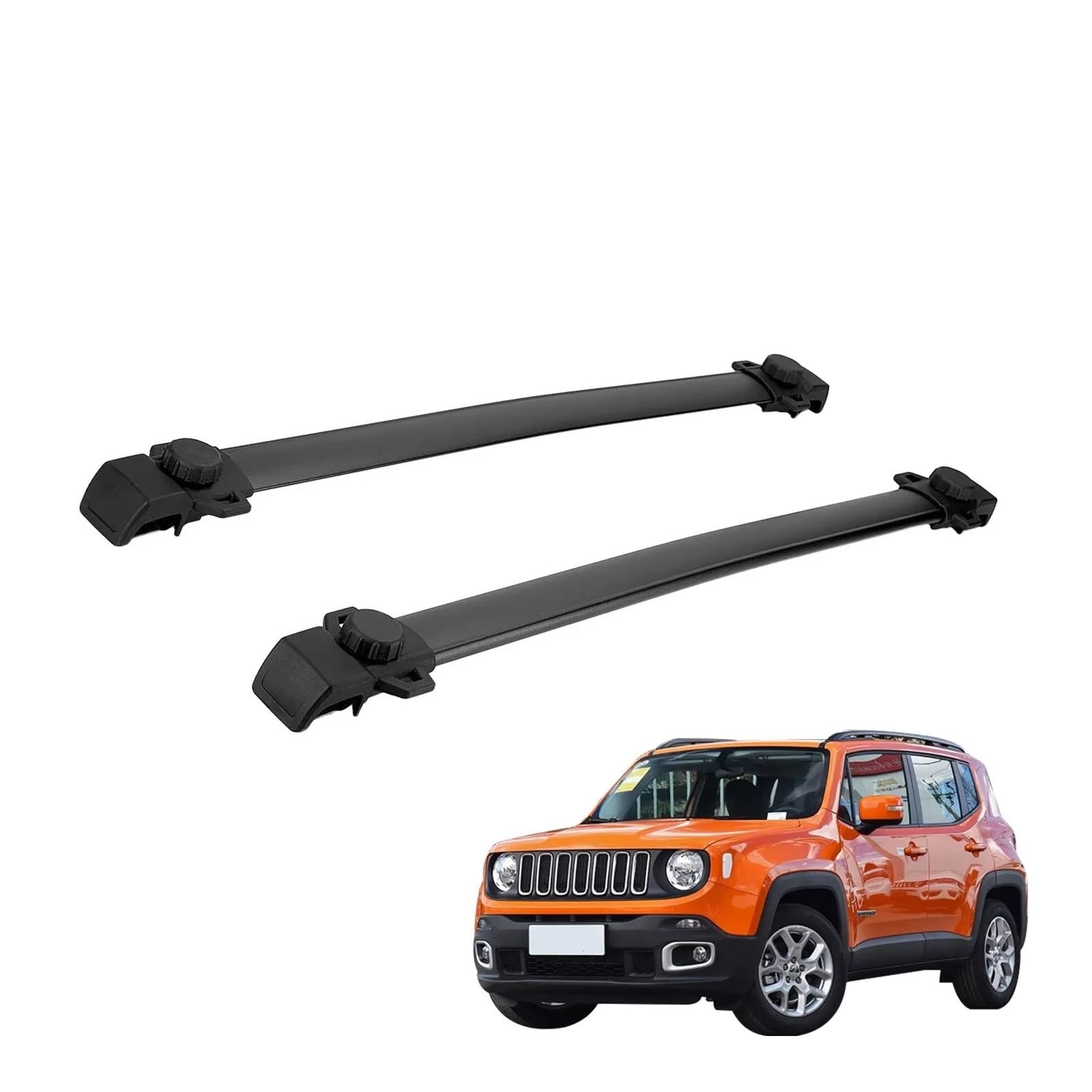 portaequipajes Techo Portaequipajes Aleación Aluminio Coche Kayak Canoas Bicicletas Soporte Azotea para Jeep para Renegade 2014-2021 Baca Coche