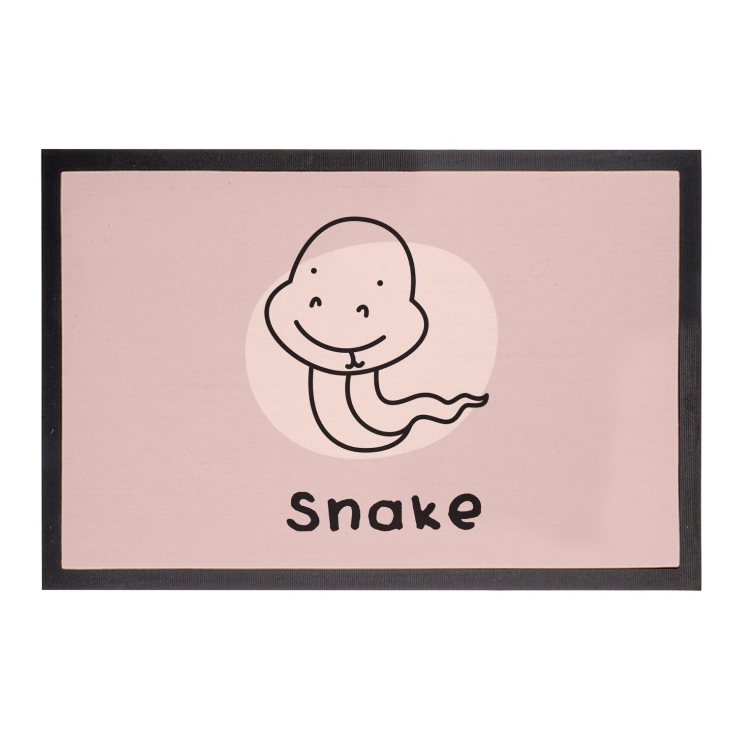 Paillasson rose serpent 75x50 pour retenir la poussiere avec style