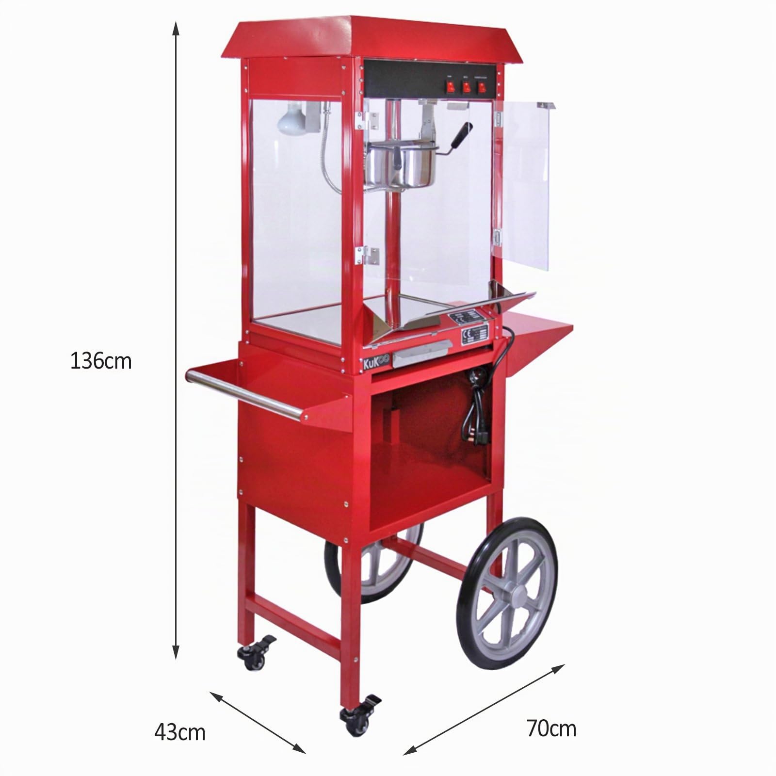 Máquina para Hacer Palomitas de Maíz y Máquina para Hacer Algodón de Azúcar con Carritos Popcorn Maker Pop Corn Machine Palomitero Profesional Cotton Candy Machine Commercial Candy Floss Machine+Cart