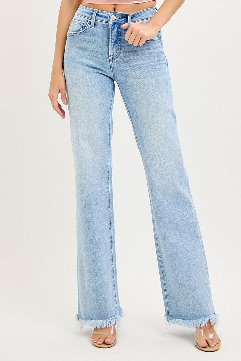 Risen Jeans - Tummy Control High Rise Long Straight Jeans (34" Inseam, Extra Long) - PS21108 - Includes Official Tag - Image 5