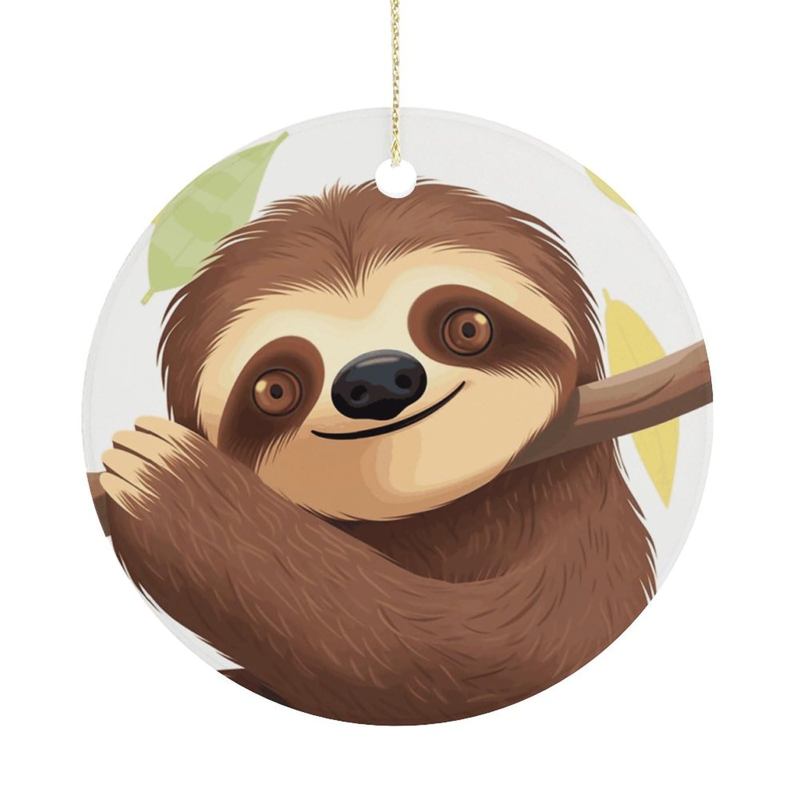 Adfgyerh Women's Style Sloth Hanging Ceramic Ornaments, Christmas Tree Decorations, Funny Home Decor Gifts For Sisters & Work Best Friends