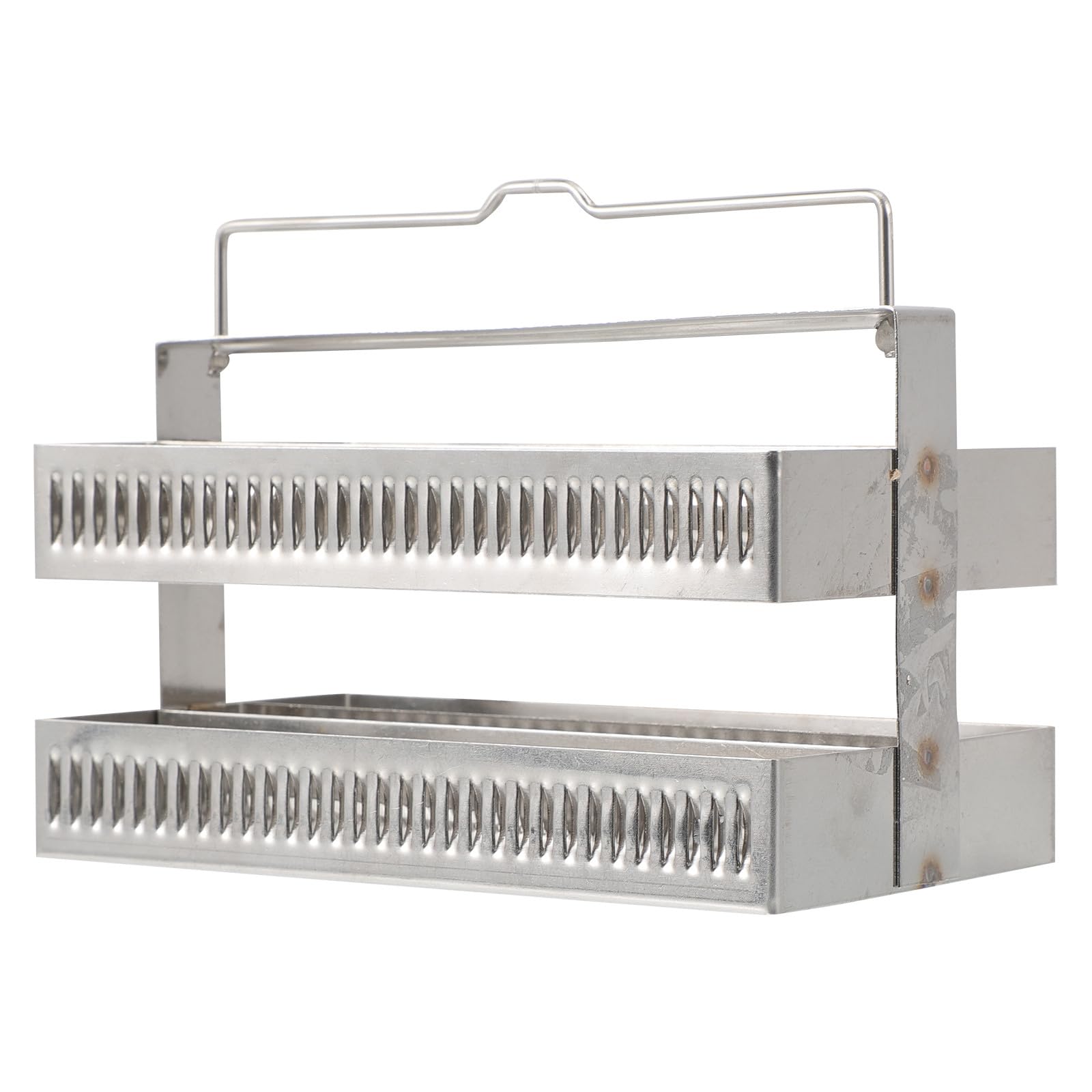 Gradilla para 60 Porta Platos de Vidrio de Acero Inoxidable Ligera y Práctica para Suministros de Laboratorio y Uso Profesional