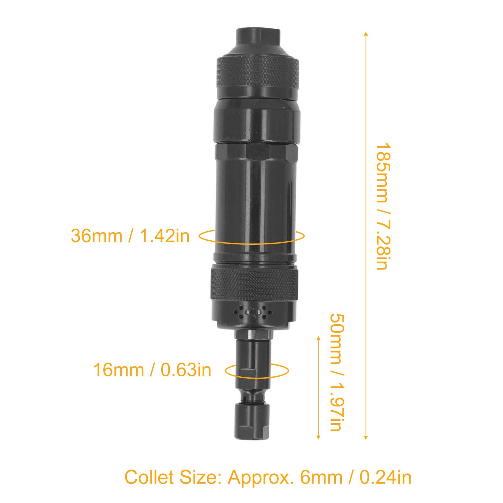 1/4 Inch Mini Air Straight Die Grinder, 18000RPM Air Die Grinder Kit Lightweight for Grinding, Cutting, Polishing and Deburring, etc