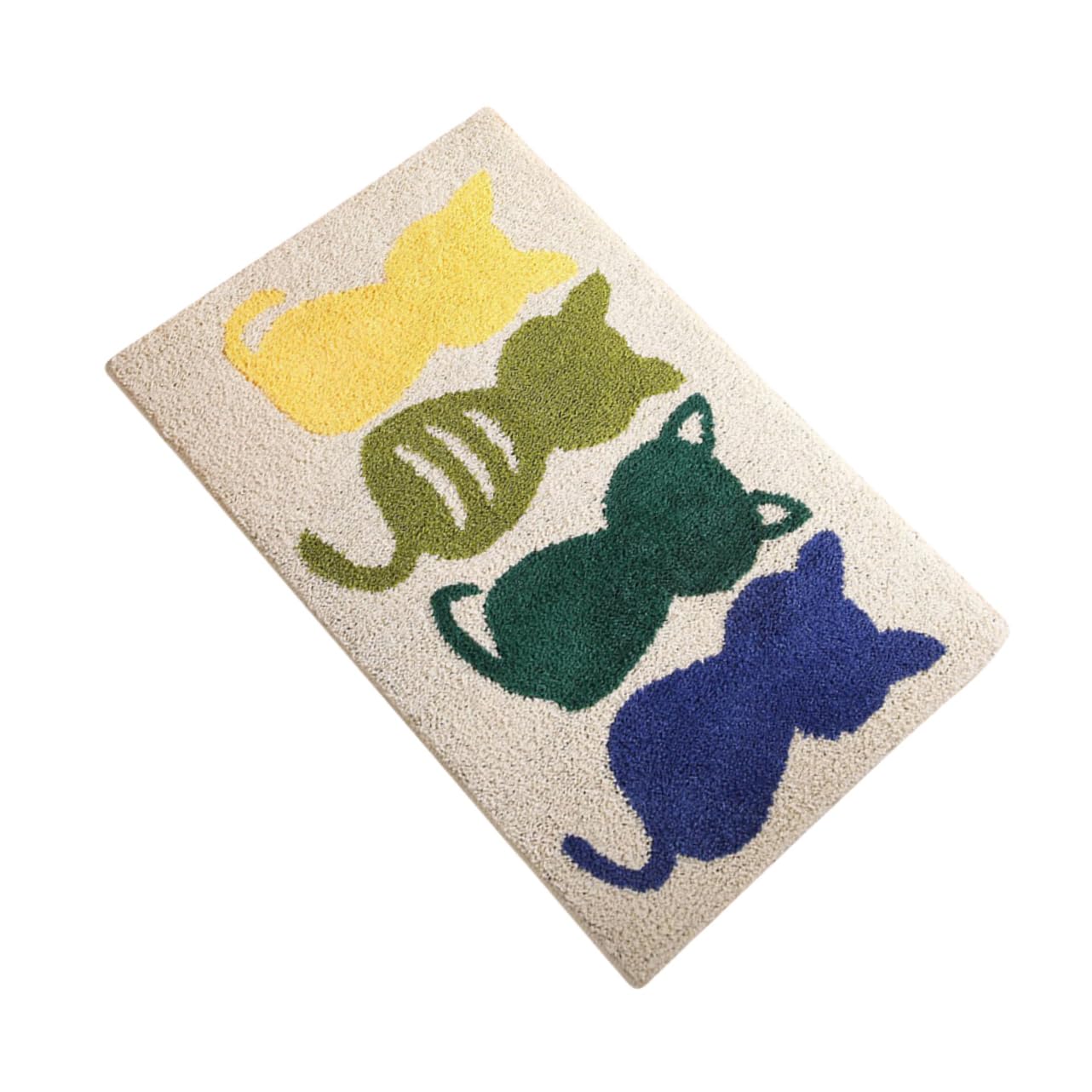 Tapis de porte 130x50 cm en polyester et TPR antidérapant design unique