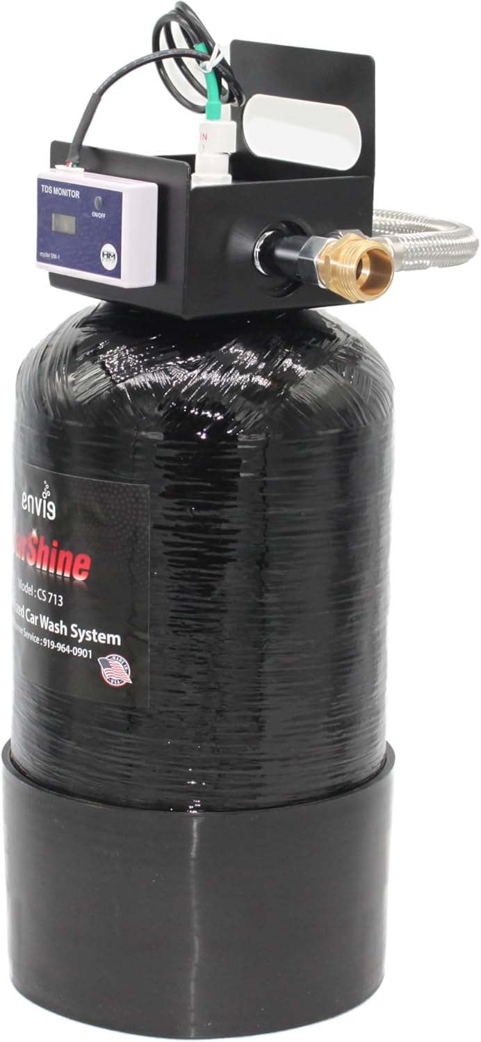 Envig CarShine 713 Deionization Car Wash System, 500 Gallon 0 PPM Water @ TDS 60 PPM, Bypass Valve and Inline TDS Meter, Spotless DI Mobile Detailing
