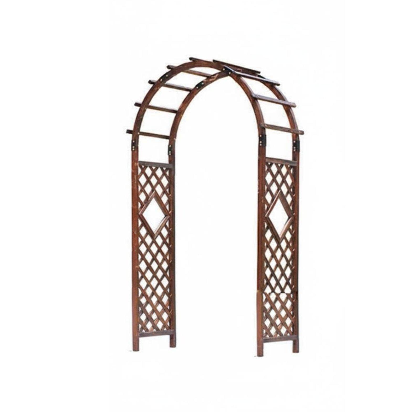 Wooden Garden Arbor Anti-Rust-Resistant Outdoor Garden Lattice Archway Weather Resistant Climbing Plant Archway for Gardeners, Yard Entryway 100CM Null Spray Paint-image-21