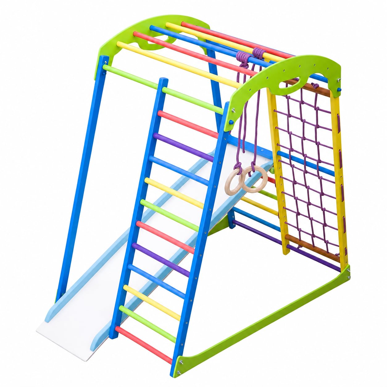 Kinder Aktivitätsspielzeug Sportwood Kletterturm mit Rutsche Spielcenter Spielplatz, EU-Warenlager, Zertifikat!