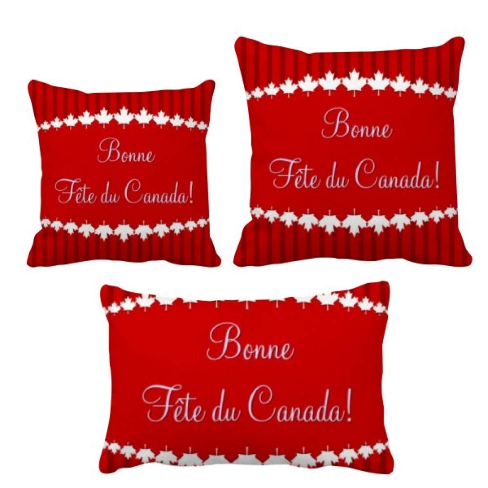 Housse de coussin motif feuille d'érable pour décorer le salon le 4 juillet