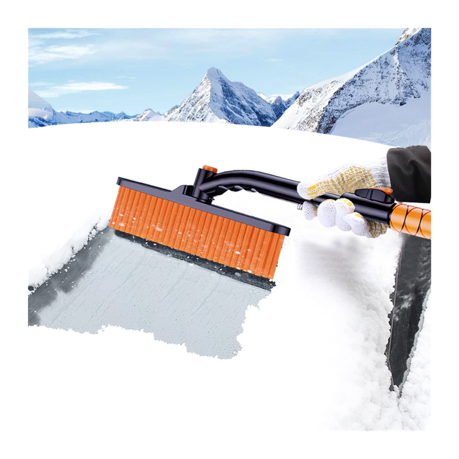 Blocs de Neige Déneigement de Voiture Pelle à Glace Grattoir à Glace Pare-Brise Enlèvement de défenseur de Verre Brosse à Neige rétractable Automatique Outil d'entretien de Lavage de véhicule