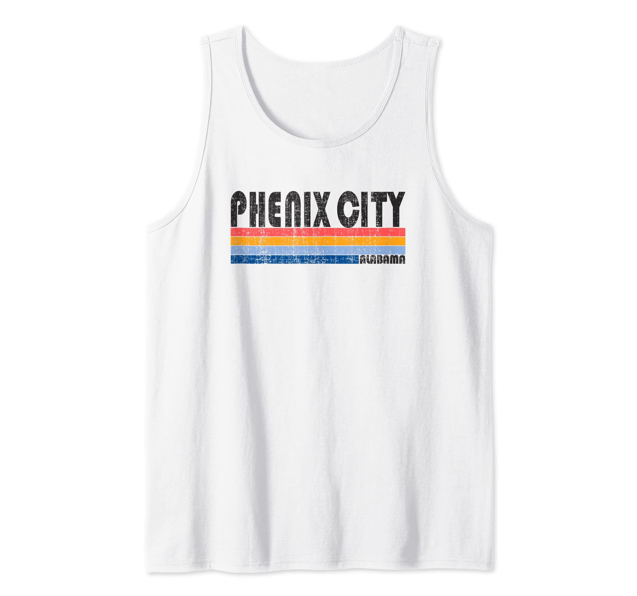 Show your Phenix City, AL Hometown Pride with this Retro 70s Tank Top