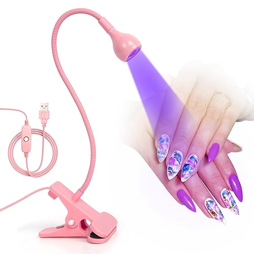 AORAEM Lámparas LED de uñas de 3 W lámpara flexible de cuello de cisne de secado rápido secado rápido secado rápido esmalte de gel luz de curado