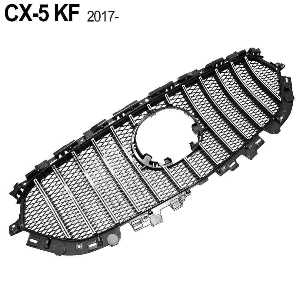 CX-5 KF CX-8 KG対応　縦フィンフロントグリル＆専用グリルブラケット Amazon | CX-5 KF CX-8 KG 対応 フロントグリル 縦フィングリル