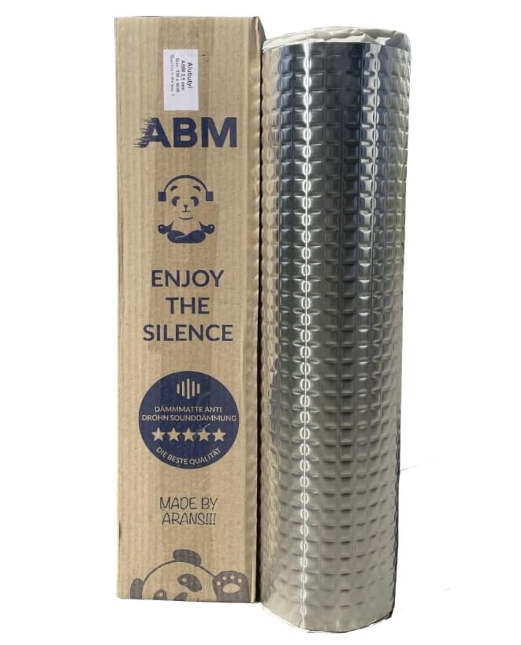 ABM Alubutyl 2 mm 50 cm x 400 cm 2 m² Tappetino Isolante Autoadesivo Anti-Drum per Auto