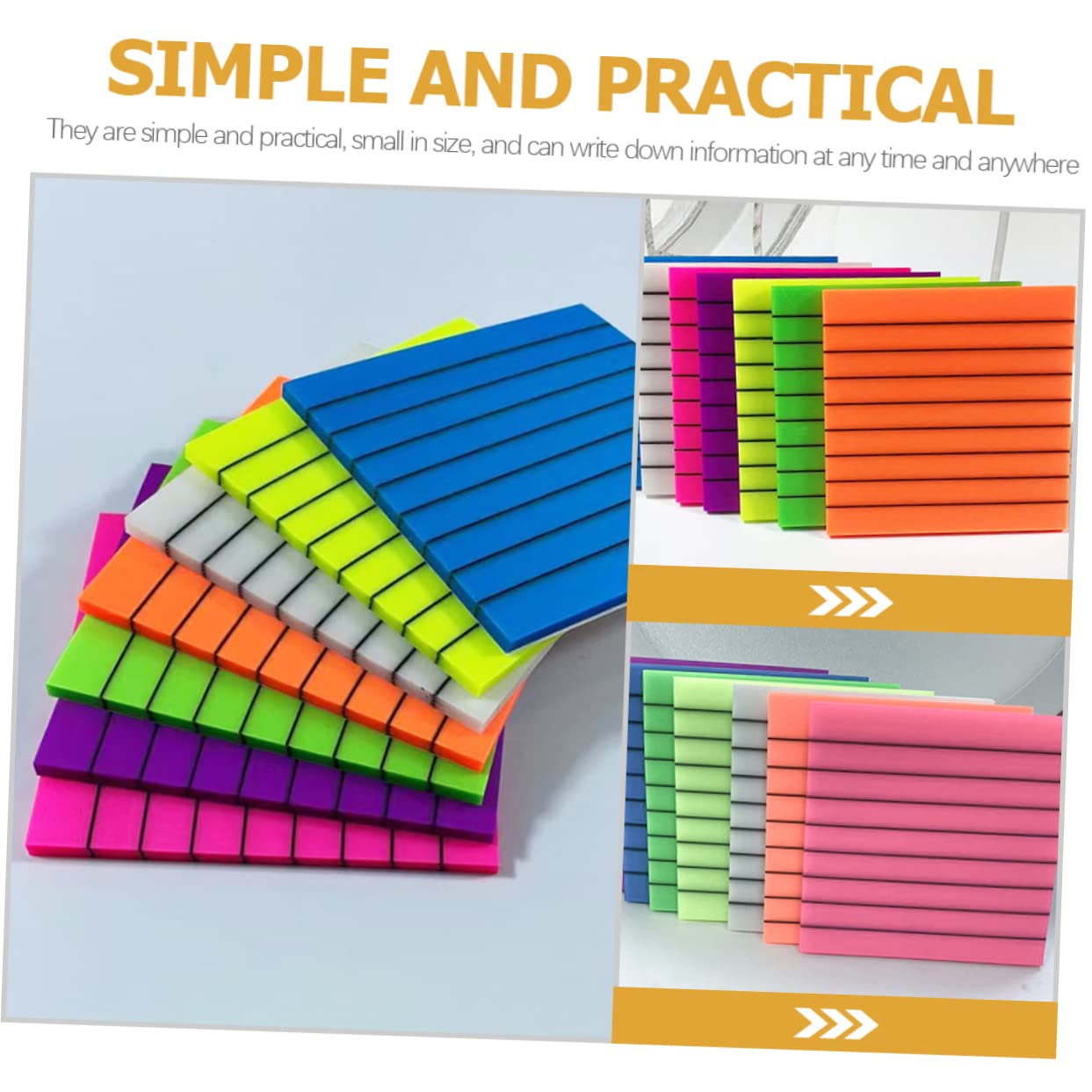 Operitacx 5 Ensembles Pense- De Dessin Trait Etiquettes Autocollantes Étiquette Autocollantes Bâtons Collants Surligneur Stylo Étiquettes Autocollantes Bloc-notes D'école 8 Pièces * 5