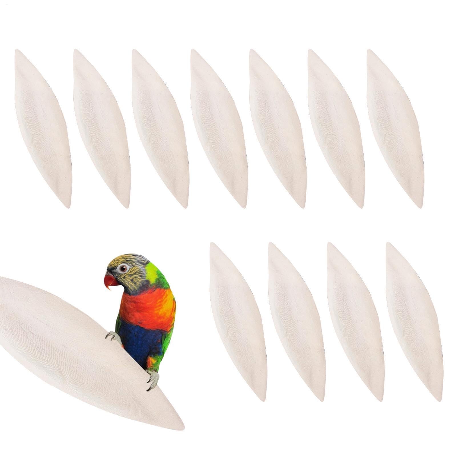 Bird Cuttlebone Pack, 12 Pieces Natural Beak Grinder, 3.5-4.7in Squid Bone, For Reptile Bearded Dragon Cage Pet Lovebird Cockatiel Parrot Finch Canary
