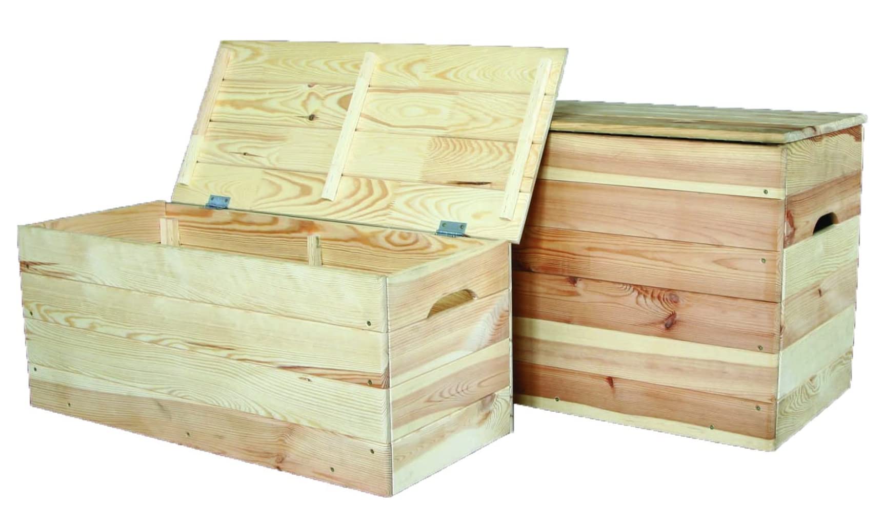 Cassapanca baule legno di pino giardino esterno cm 73x35x33 h