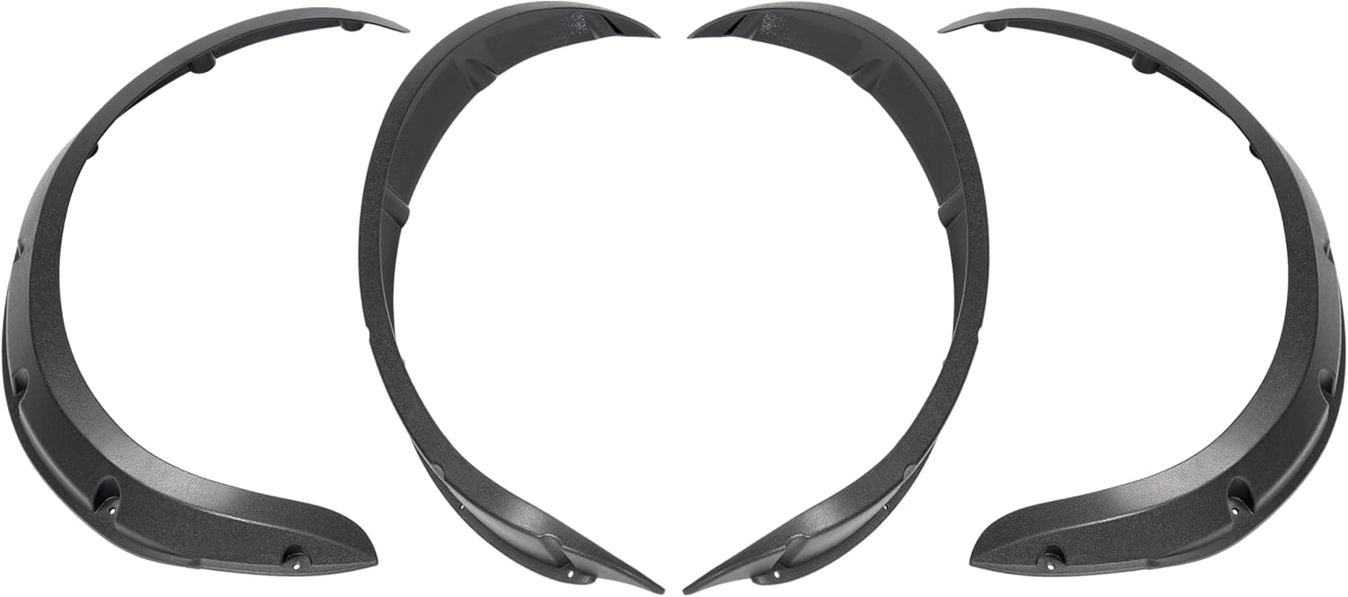 Golf Cart 4PCS Fender Flare Compatible with Icon Advanced EV and Evolution Forester 4 or 6 Passenger Seat Golf Cart Black ABS