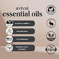 Vista 3 de Avivni Aceite esencial de loto azul - 100% puro y natural, sin diluir para aromaterapia, cabello, piel, difusor, Nymphaea caerulea (10 ml - 0.33 oz)