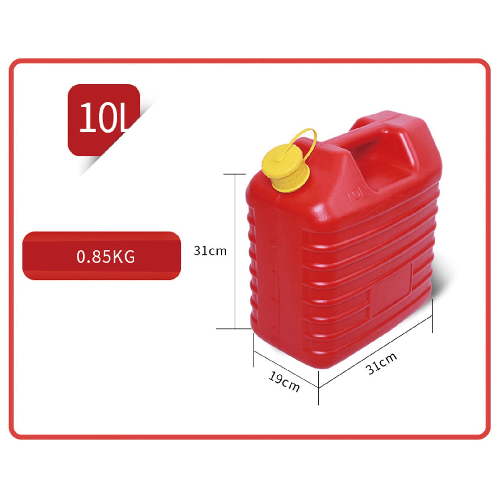 Tanque de Combustible Portátil, Garrafa de Gasolina y Diésel en el Plastico con Mango de Barras para Motocicleta SUV ATV Dirt Bike Coche Barco Vehículo