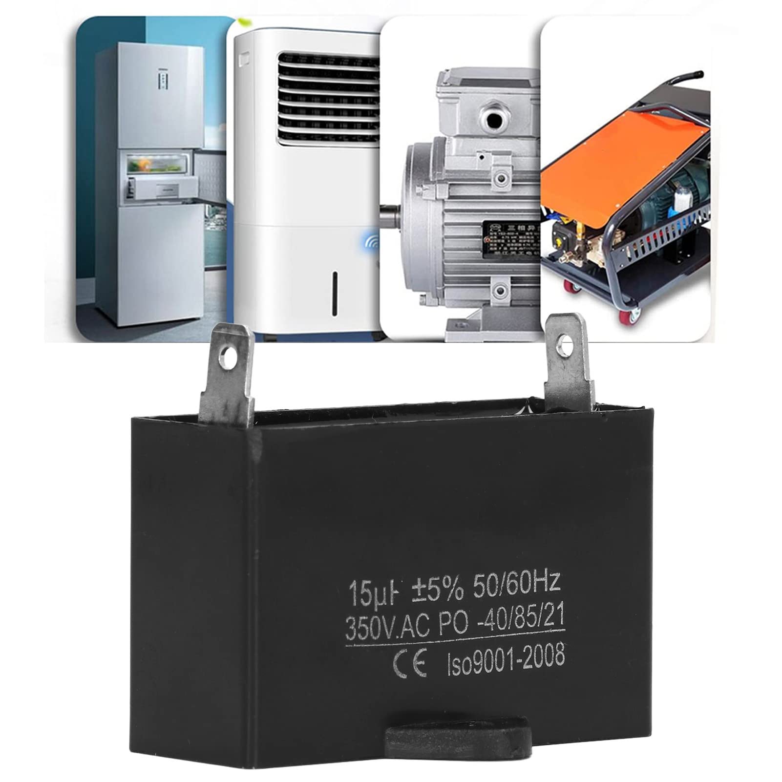 Condensatore Nero Condensatore CBB61 12uF 350V - Per Generatori