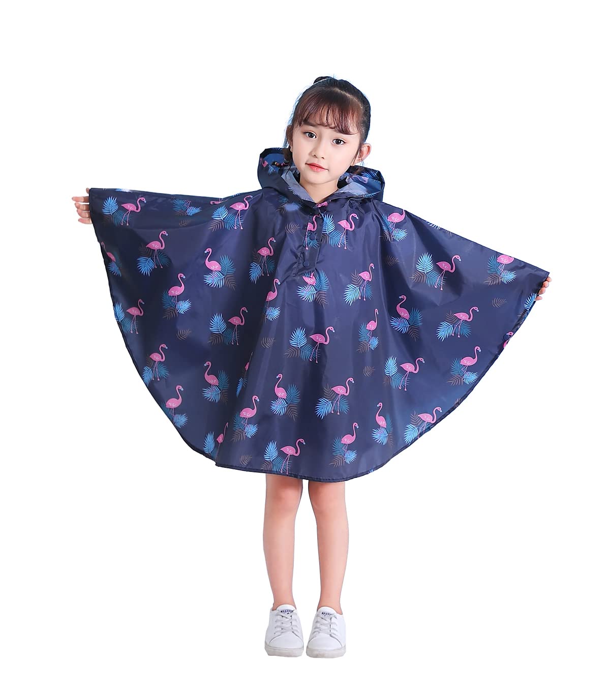 Freesmily Kids Cute Raincoat Waterproof Rain Poncho Jacket Coat for Girls Boys