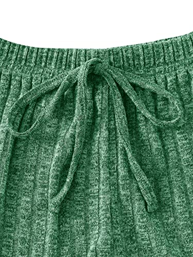 Image of SOLY HUX Women's Button Front Ribbed Knit Tank Top and Shorts Pajama Set Sleepwear Lounge Sets