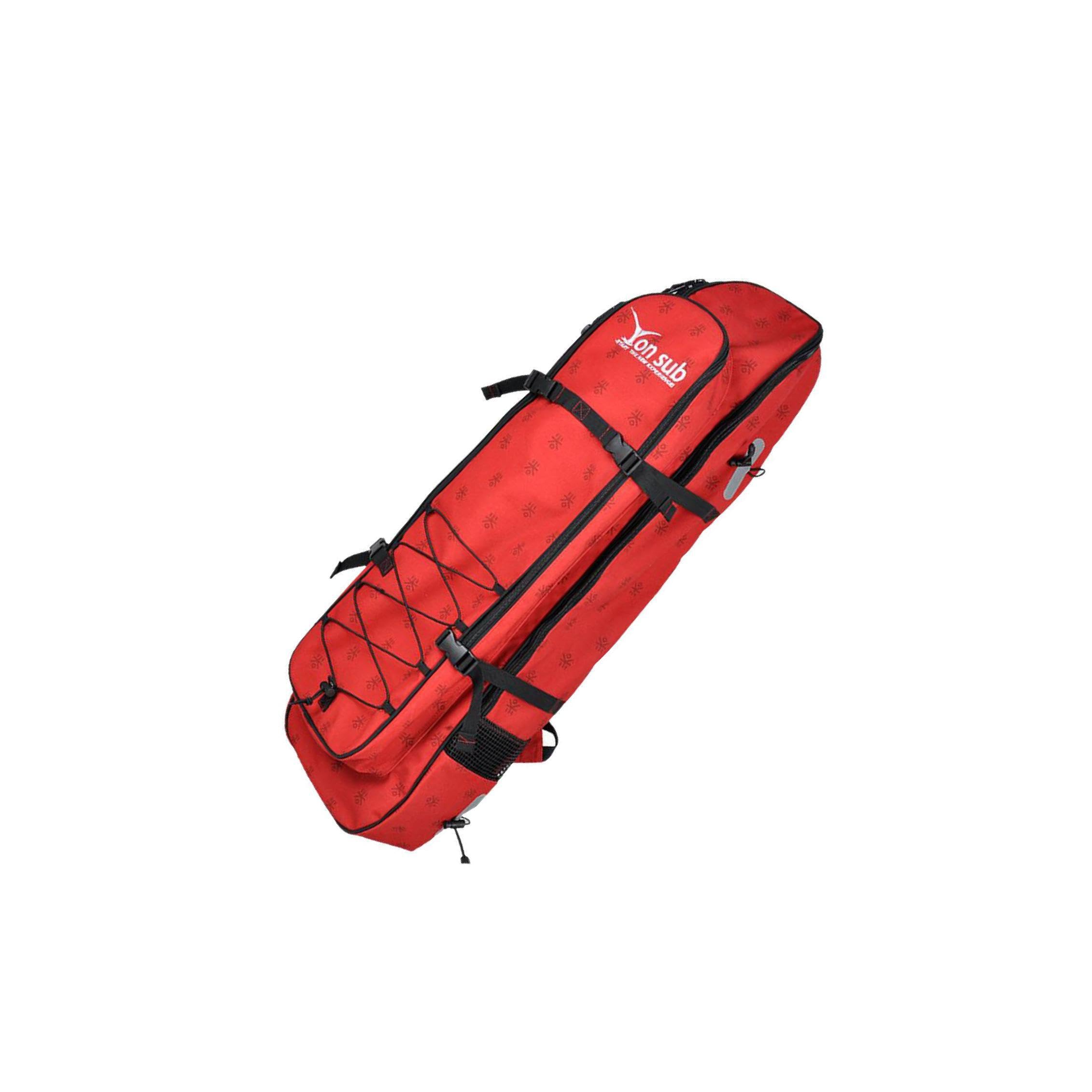 Sac à Long Palmers pour la plongée en apnée et Le Snorkeling, | d'un filet respirant et d'un système de drainage, idéal pour la marche. Le sac possède un compartiment principal à grande