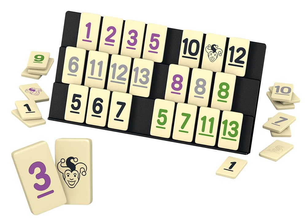 Schmidt Spiele 49474 MyRummy, Classic Line, Legespiel mit großen Spielsteinen, in Einer Metalldose